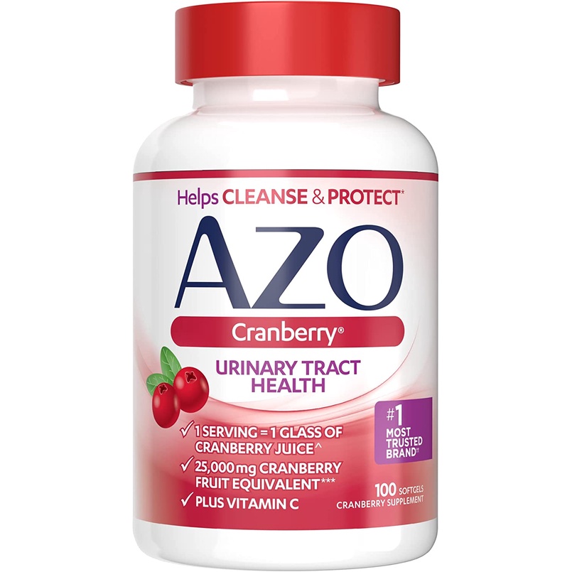 Azo Cranberry 25000mg - Viên uống hỗ trợ bàng quang và tiết niệu 100 viên