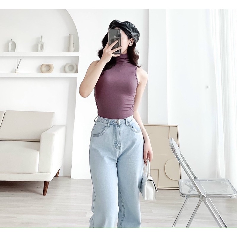 ÁO BODY 3 LỖ COMO ÔM SÁT TÔN VÒNG EO ĐẸP HÀNG LEN THÁI GÂN ĐẸP)
