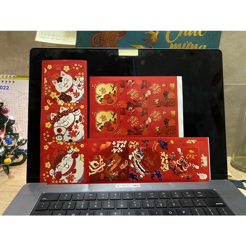 Tem Tết Decal dán chúc mừng năm mới 2024 - Sticker decor trang trí Tết Happy New Year Sticker @gocdoquyen