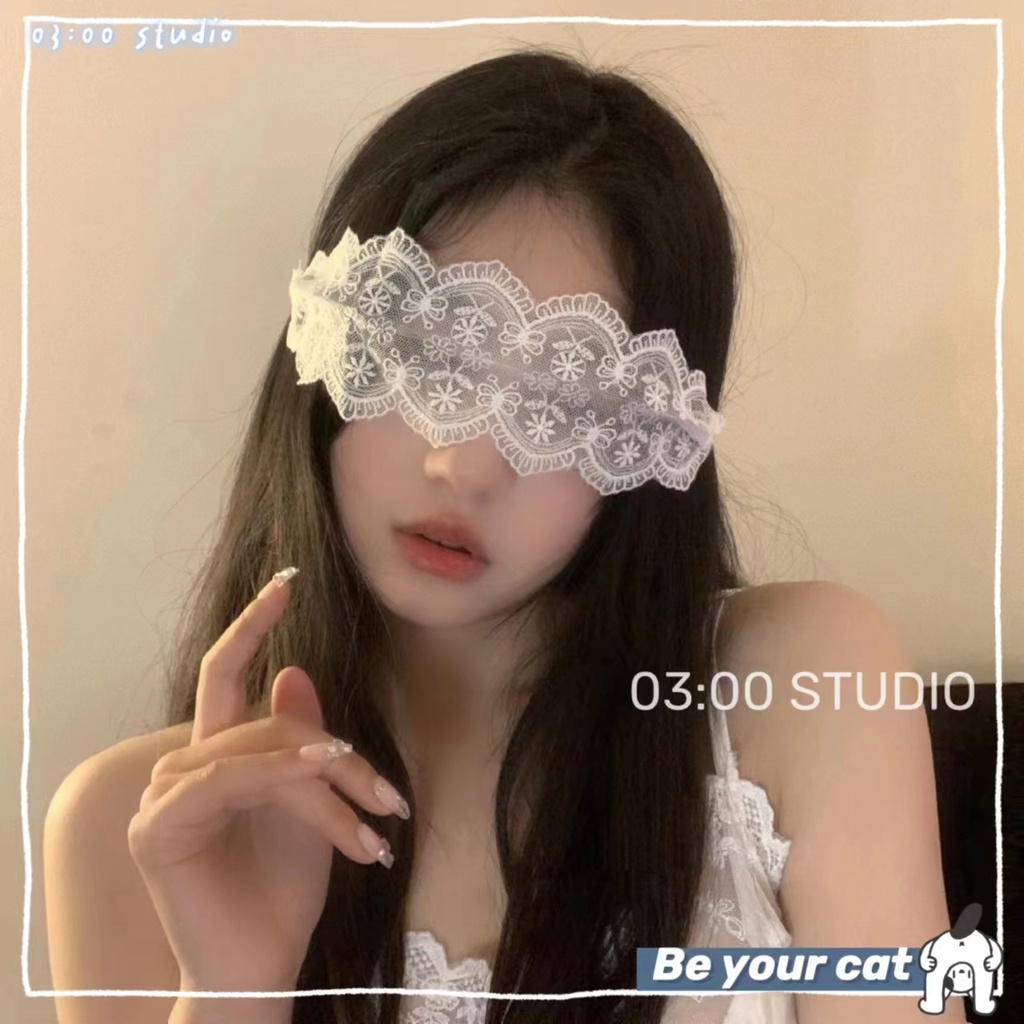 （Giao hàng bảo mật）Mặt nạ vải ren họa tiết hoa quyến rũ - khăn bịt/che mắt hóa trang cosplay sexy--blindfold