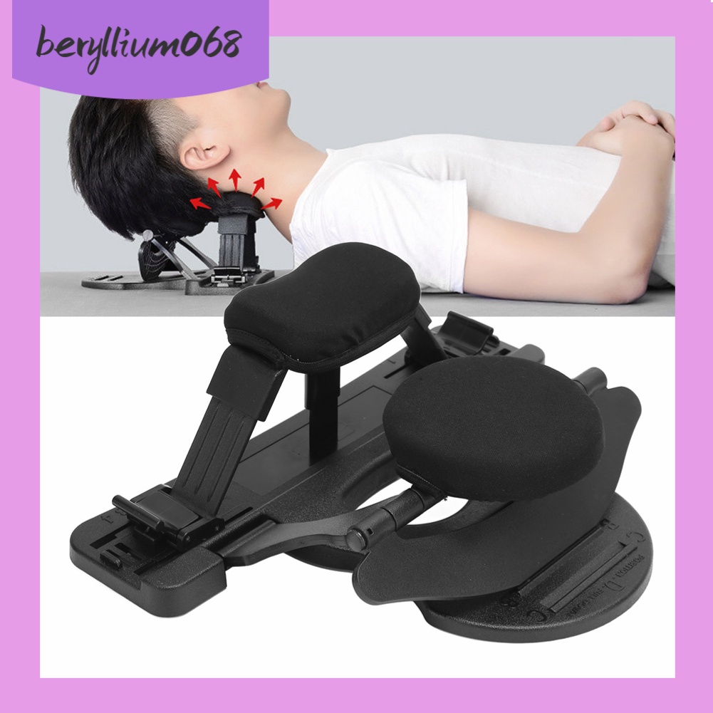 Đích thực Mát xa cổ Sửa chữa cổ và vai Thiết bị kéo cột sống cổ Dụng cụ mát xa cầm tay - 4 cấp độ có thể điều chỉnh Nhẹ nhàng giãn không trượt tử cung để giảm đau vai - Beryllium068