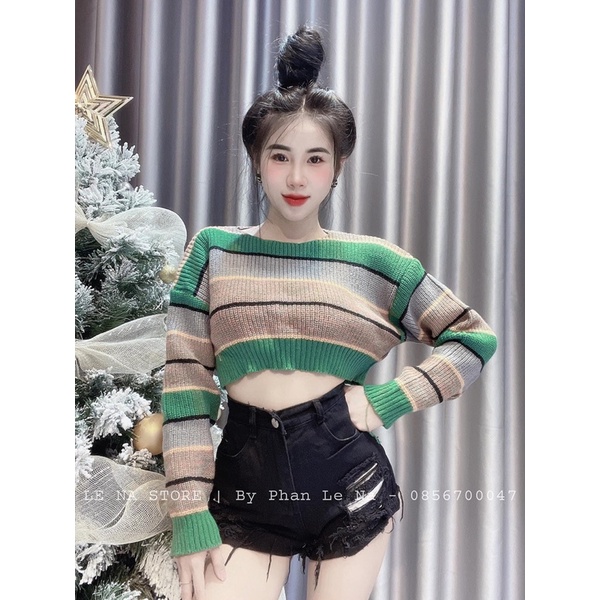 Áo len sọc xanh hot