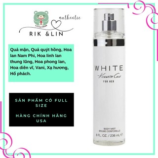 White kenneth cole for her -xịt thơm body mist kenneth cole usa