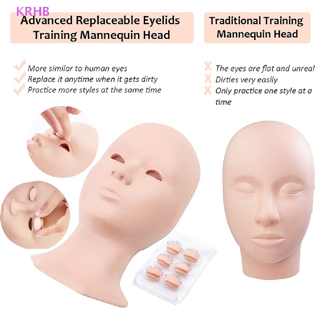 Mô Hình Đầu Ma Nơ Canh Luyện Tập Nối Mi Giả Mới