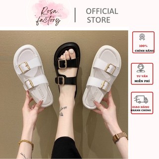 Dép da pu bản 2 khuy rosa dd-0286