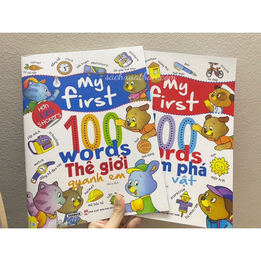 Sách My First 100 Words - Thế giới quanh em (Hơn 120 Stickers)
