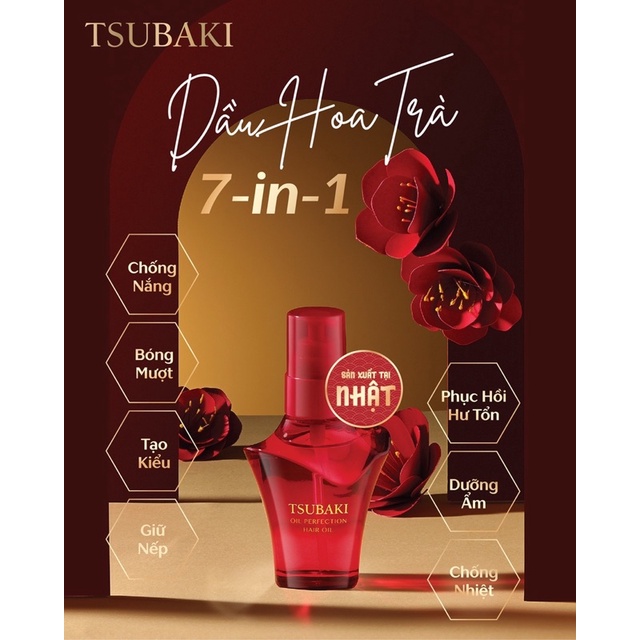 Dầu Dưỡng Tóc Stubaki Hoa Trà Đỏ 50ml