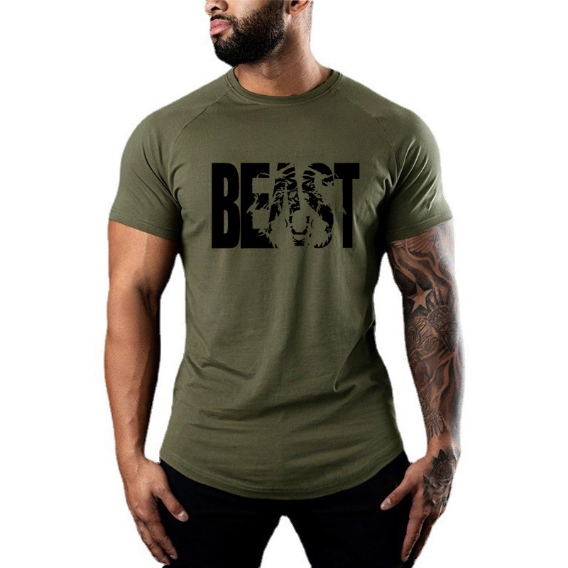 Áo Thun Thể Thao Cotton Cổ Tròn Tay Ngắn Thoáng Khí Thời Trang Mùa Hè Cho Nam