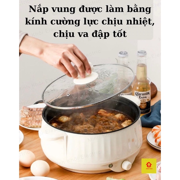 Nồi Điện Đa Năng Chống Dính, nồi lẩu đa năng 2 tầng, bếp điện thông minh