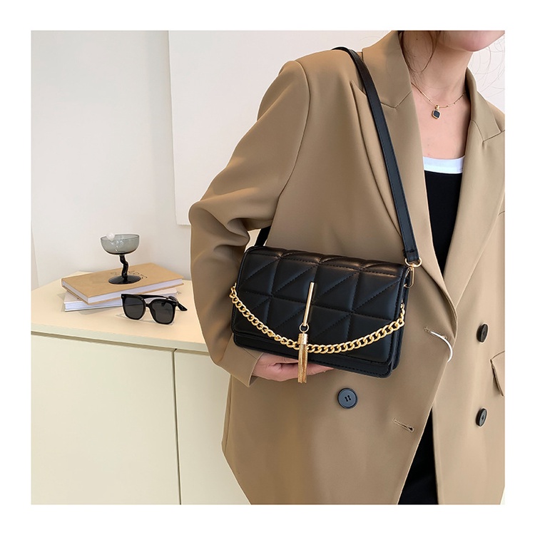 Túi Đeo JASMIN NOIR Chéo Họa Tiết Caro Dây Xích Thời Trang Cho Nữ