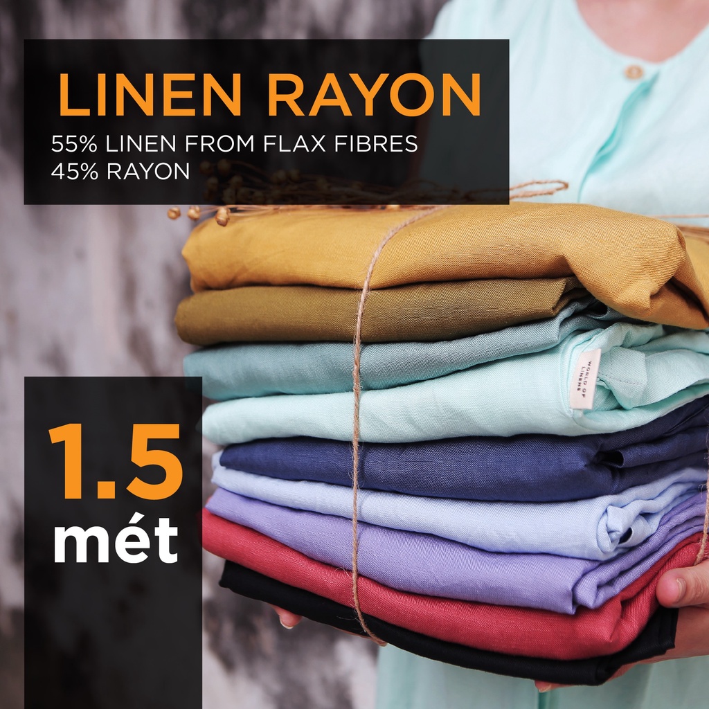 (1.5m) VẢI LINEN RAYON CAO CẤP ☘ vải Lanh (linen) nhập khẩu cao cấp từ sợi cây