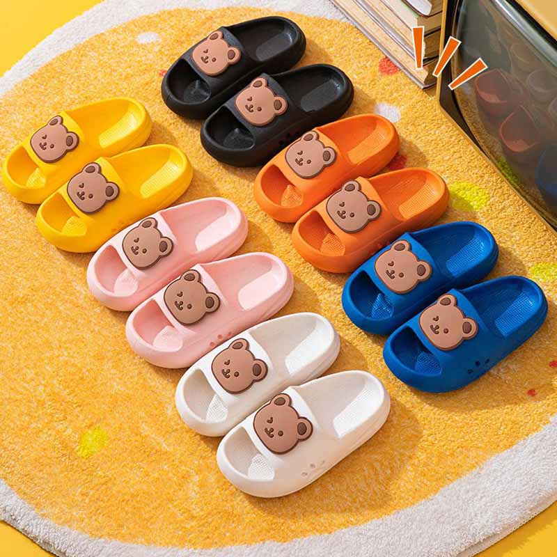 Dép Đi Trong Nhà Chống Trượt Họa Tiết Gấu Hoạt Hình Cho Bé 1-2 - 3-4 - 5-6 - 7-8 - 9-10 - 11-13 Tuổi