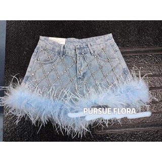 ÁO CROP ĐÍNH ĐÁ + QUẦN SHORT LÔNG VŨ ( Hàng Quảng Châu Cao Cấp)