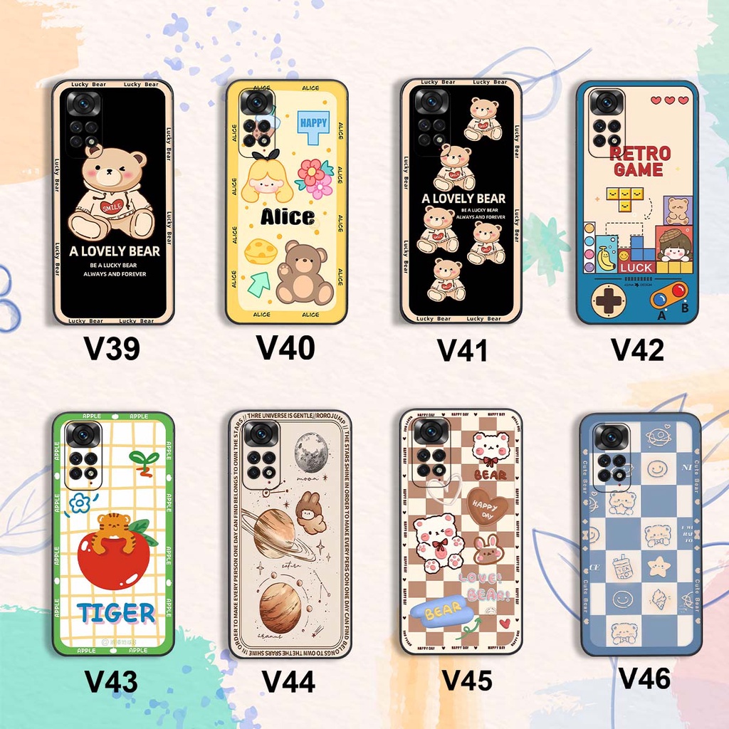 Ốp Xiaomi Redmi Note 11 4G / 5G / Note 11S / Note 11 Pro 5G in hình gấu bear, hoạt hình cute, đáng yêu