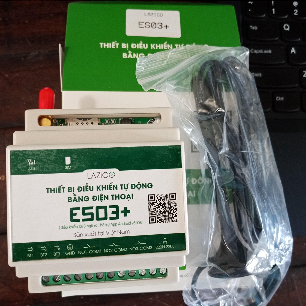 ES03+ BỘ ĐIỀU KHIỂN TỪ XA BẰNG ĐIỆN THOẠI 3 KÊNH ĐỘC LẬP  Không khoảng cách