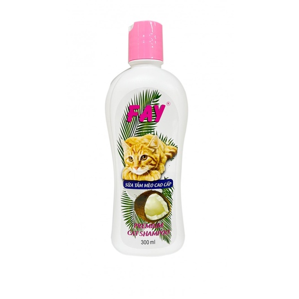 Sữa tắm mèo FAY cao cấp 300ml chiết xuất dầu dừa, bồ kết, cỏ mần trầu