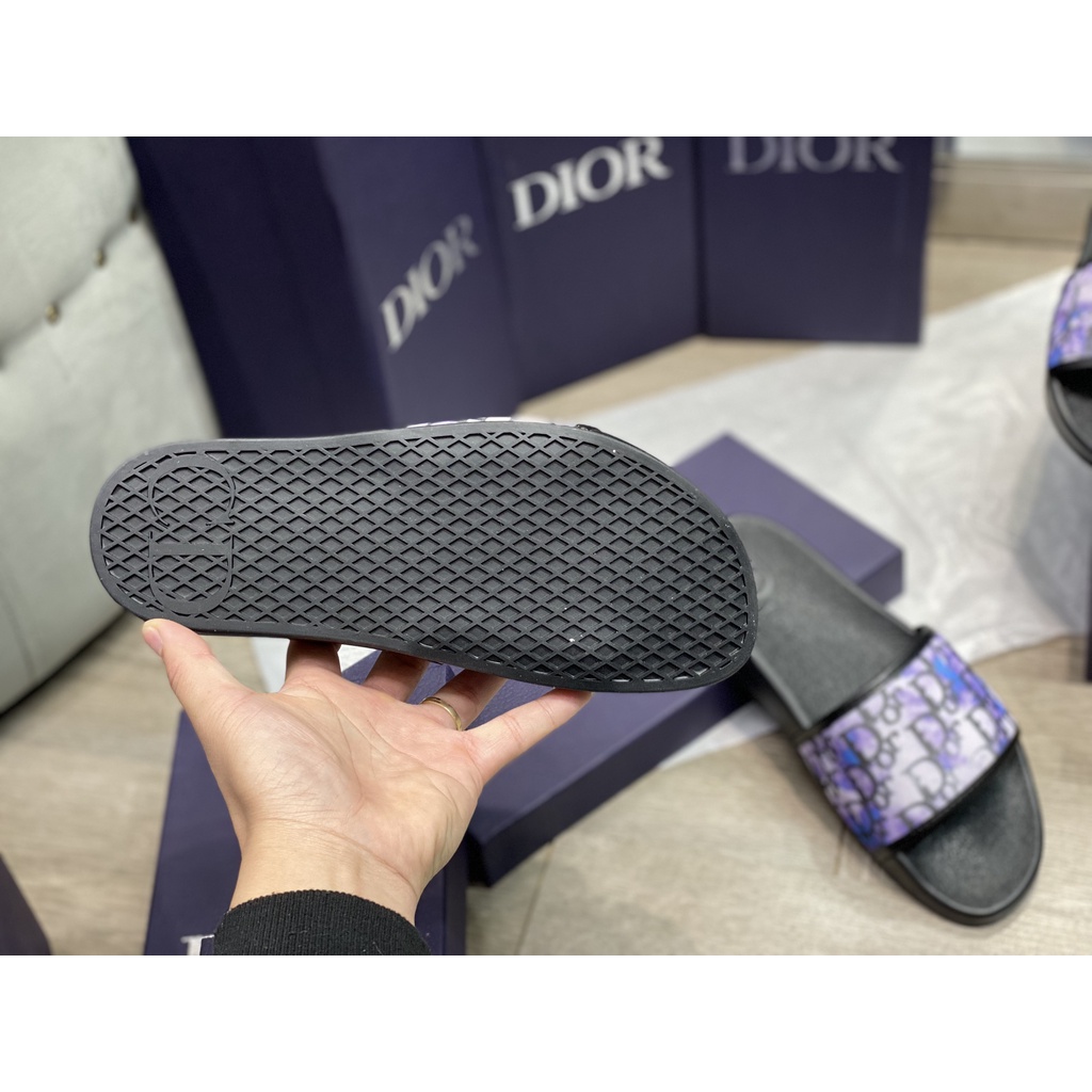 SLIDE SANDAL DIOR OBLIQUE 'GALAXY'. DÉP DIOR MÀU GALAXY BẮT MẮT