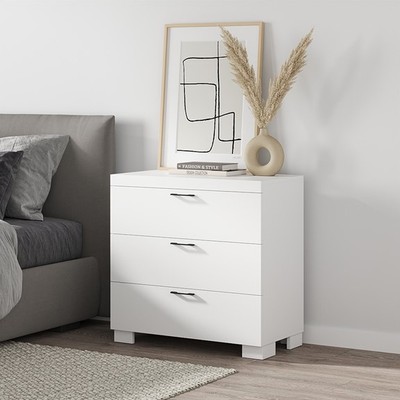 ENRIQUE, Tủ lưu trữ đồ dùng 3 ngăn kéo DRA_119, 78x40x76cm, tủ gỗ Scandi Home