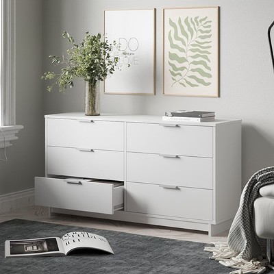 ALTIE, Tủ lưu trữ 6 ngăn kéo size nhỏ Bắc Âu DRA_138, 136x40x72cm, tủ gỗ Scandi Home