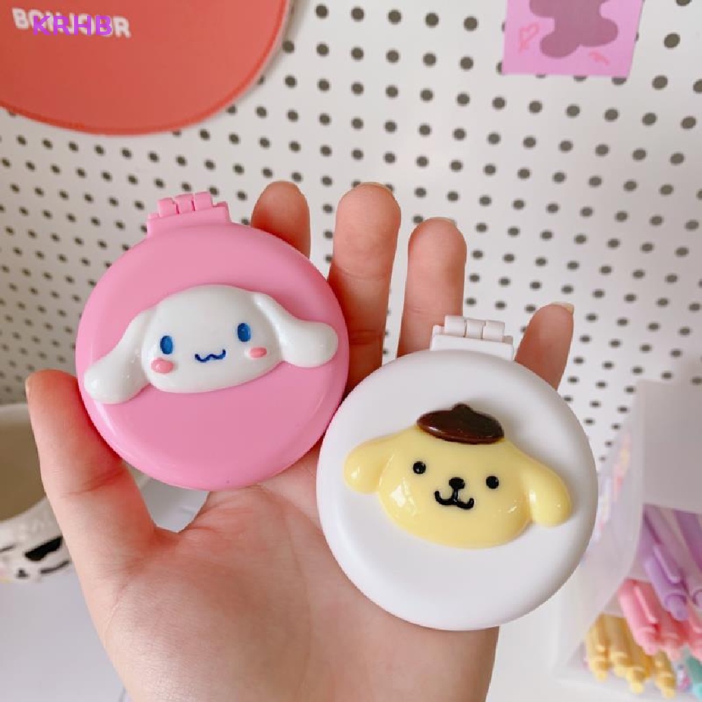 Krhb Lược Chải Tóc Đệm Khí Mát Xa Hoạt Hình Kawaii Kèm Gương Cầm Tay Dễ Thương Cho