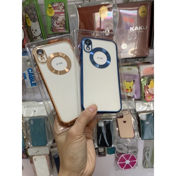 Ốp viền vuông hở táo mạ màu Sang trọng iphone XR / Xr Fullbox chính hãng iris