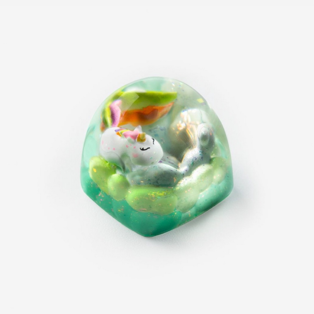 Keycap Artisan bàn phím cơ Dwarf Factory Unicorn Strawberry Shortcake  - Hàng chính hãng