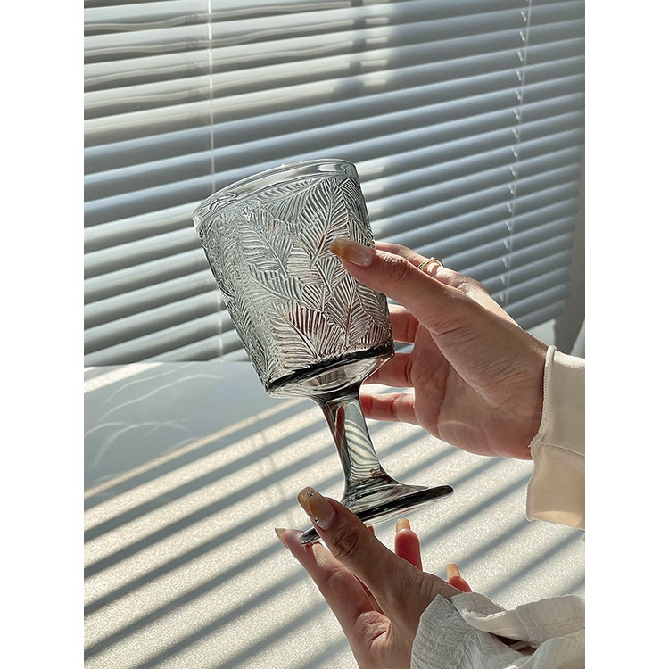 Ly Thủy Tinh Uống Rượu Vang Phong Cách Retro Châu Âu Kính