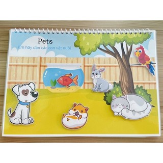 Animals - Sách bóc dán song ngữ chủ đề các con vật