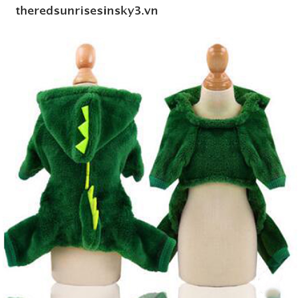 Áo Thú Cưng Cỡ Vừa Và Vừa Hình Khủng Long Bằng Vải Nhung