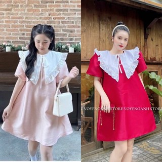 ĐẦM BABYDOLL CỔ BÈO (KÈM VIDEO HÌNH THẬT)