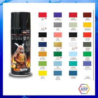 Sơn xịt Samurai - Sơn xe máy chai 400ml đủ màu đen bóng, đen mờ, đỏ, xanh, trắng, sơn lót, sơn chịu nhiệt, sơn phủ bóng