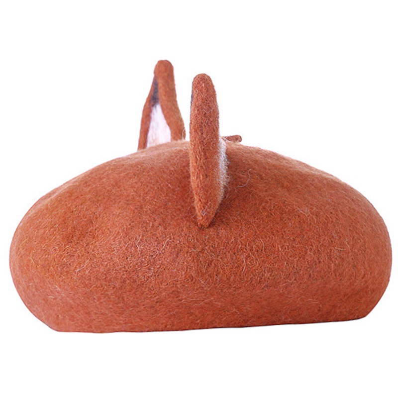 Mũ Beret Tai Cáo Dễ Thương Màu Sắc