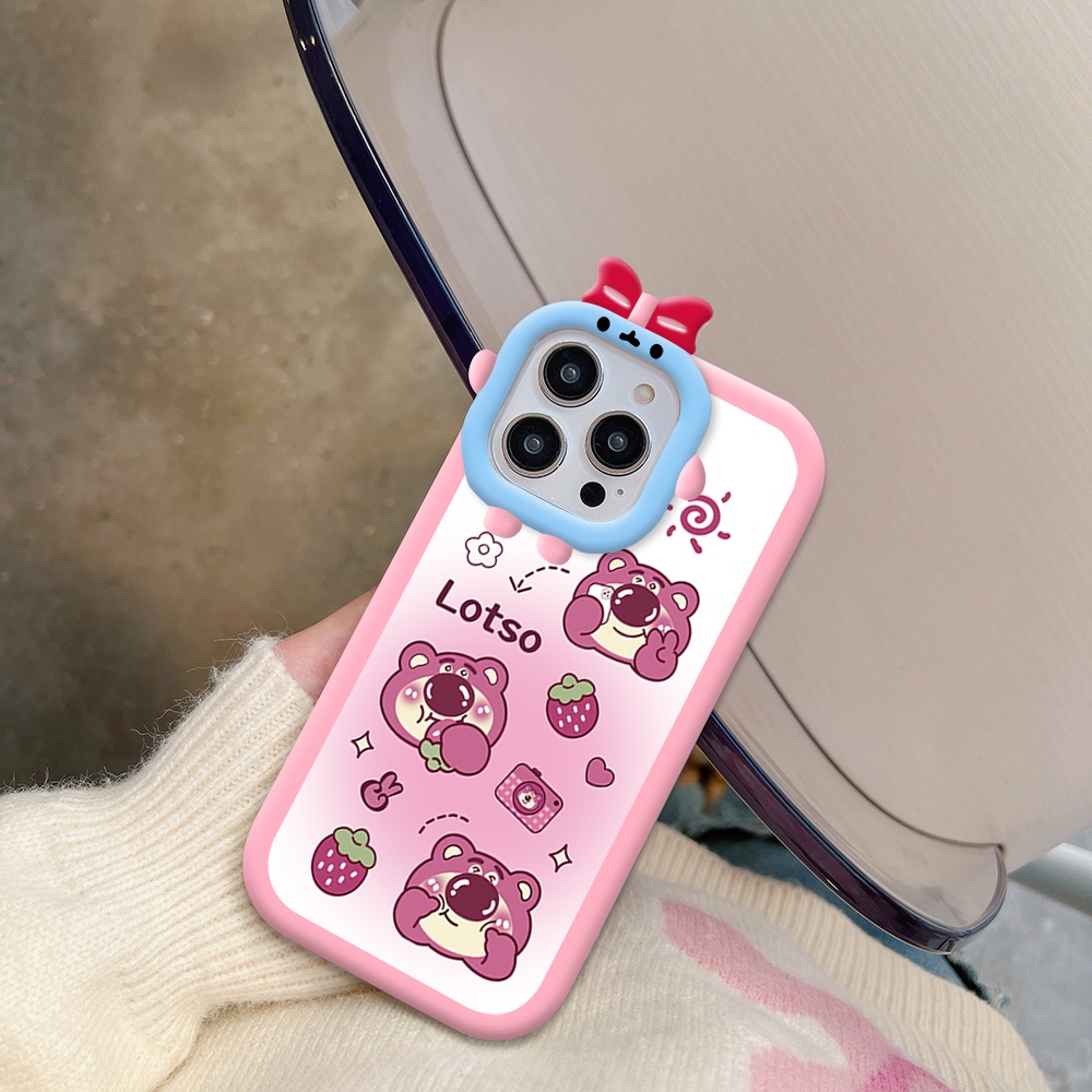 OPPO Reno 8 7 6 5 4 5F 4F SE 5G cho Ốp lưng điện thoại In Hình Cartoon Strawberry Bear