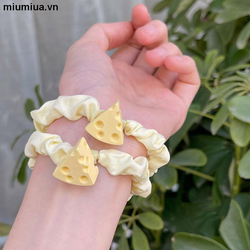 Miumiua🔮Dây Buộc Tóc Hình Phô Mai Dễ Thương Phong Cách Hàn Quốc 2024 Cho Nữ