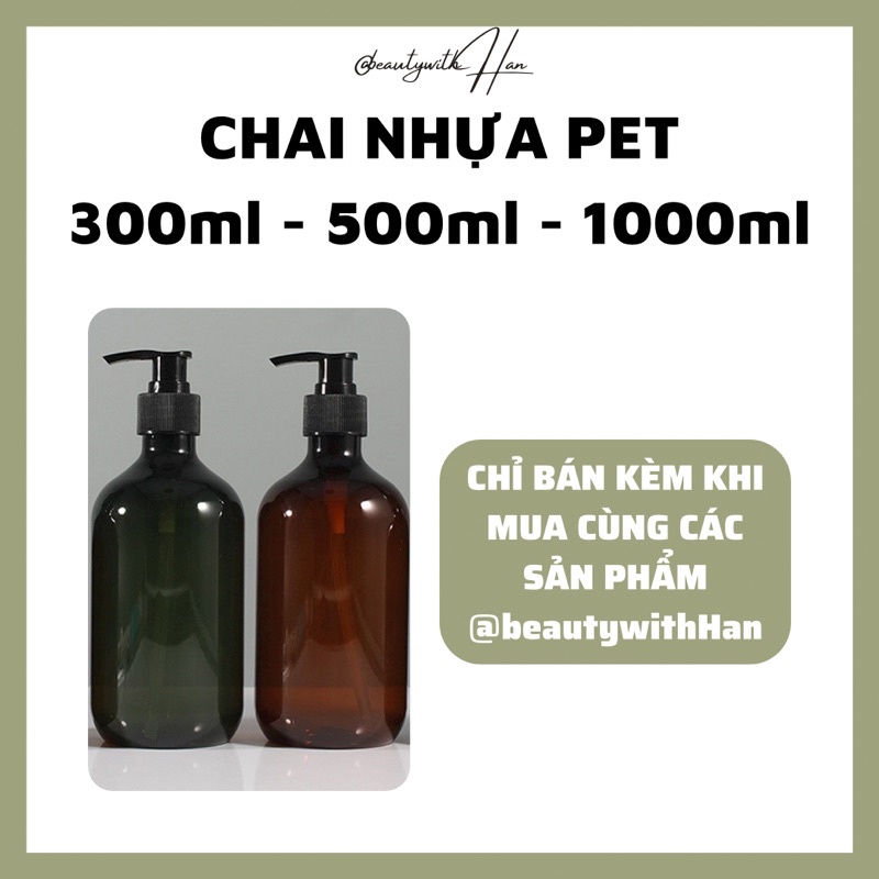 Chai nhựa PET vòi nhấn ( 300ml - 500ml - 1000ml )