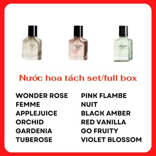 Nước hoa nữ Zara Femme, Wonder Rose, Gardenia, Orchid,... 30ml, 90mùi hương quyến rũ, sang chảnh, bán chạy nhất của hãng