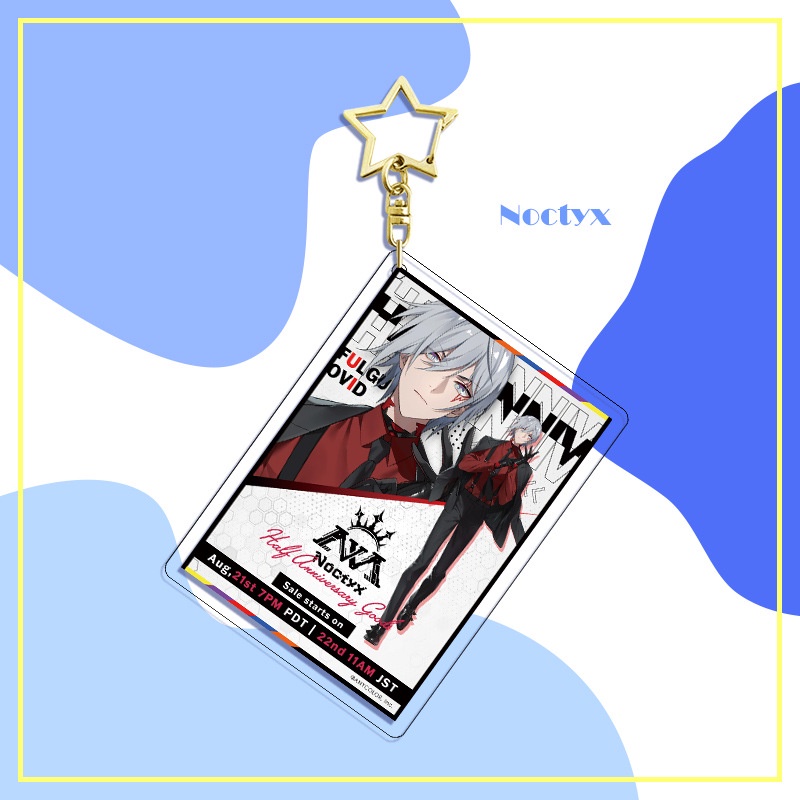 Móc Chìa Khóa YB2 Luxiem Noctyx Vtuber Hoạt Hình Uki Sonny Yugo Alban Dễ Thương