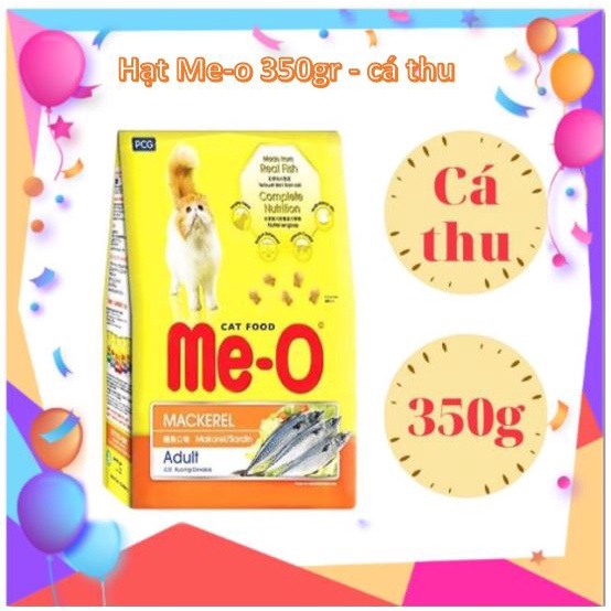 Thức Ăn Cho Mèo Vị Cá Thu - Đồ Ăn Hạt Khô Me-O Adult 350gr - Mackerel