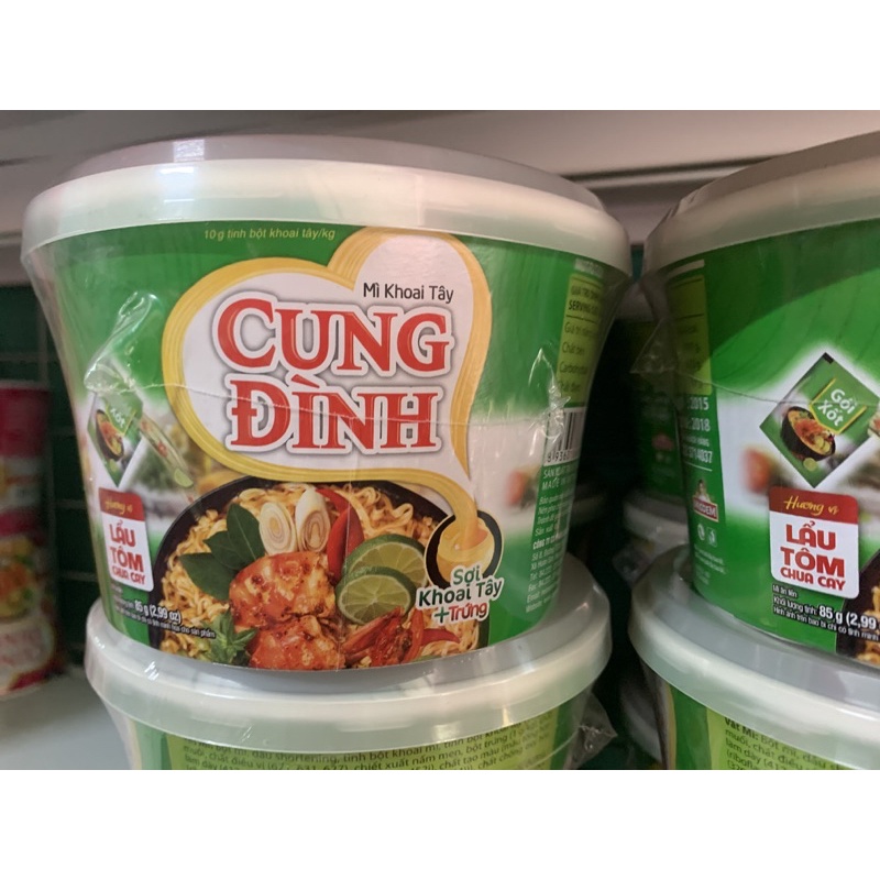 Mỳ tôm Cung đình hộp lẩu tôm chua cay