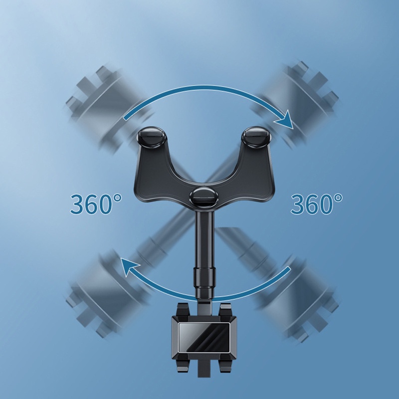 Giá Đỡ Điện Thoại Đa Năng Gắn Gương Chiếu Hậu Xe Hơi Có Thể Xoay 360 Độ jp5