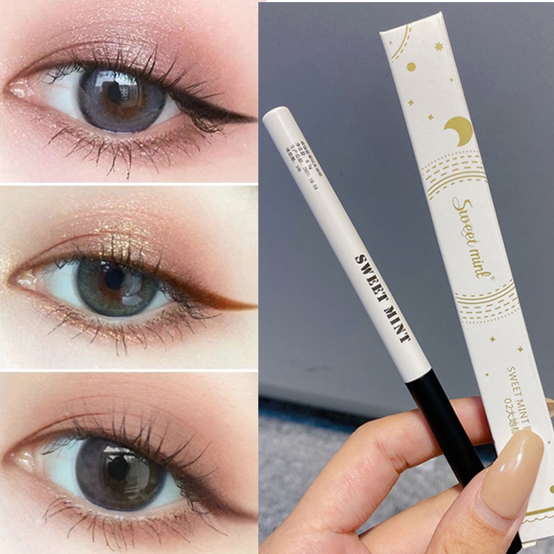 Bút Kẻ Mắt Dạng Gel Màu Đen / Nâu Siêu Mỏng Mềm Mịn Lâu Trôi Chuyên Nghiệp