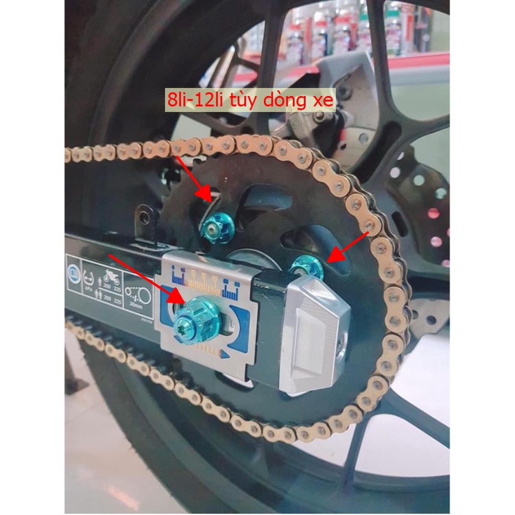Tán tròn Titan Gr5 6li 8ly 10 li 12 ly 14li lắp phuộc, đĩa tải xích, tăng sên
