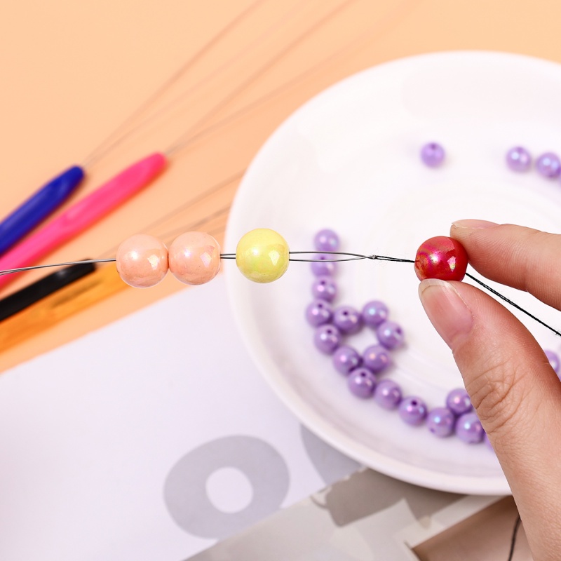 Dụng Cụ Xỏ Hạt Làm Vòng Tay Vòng cổ Bằng Nhựa Nhiều Màu Sắc DIY
