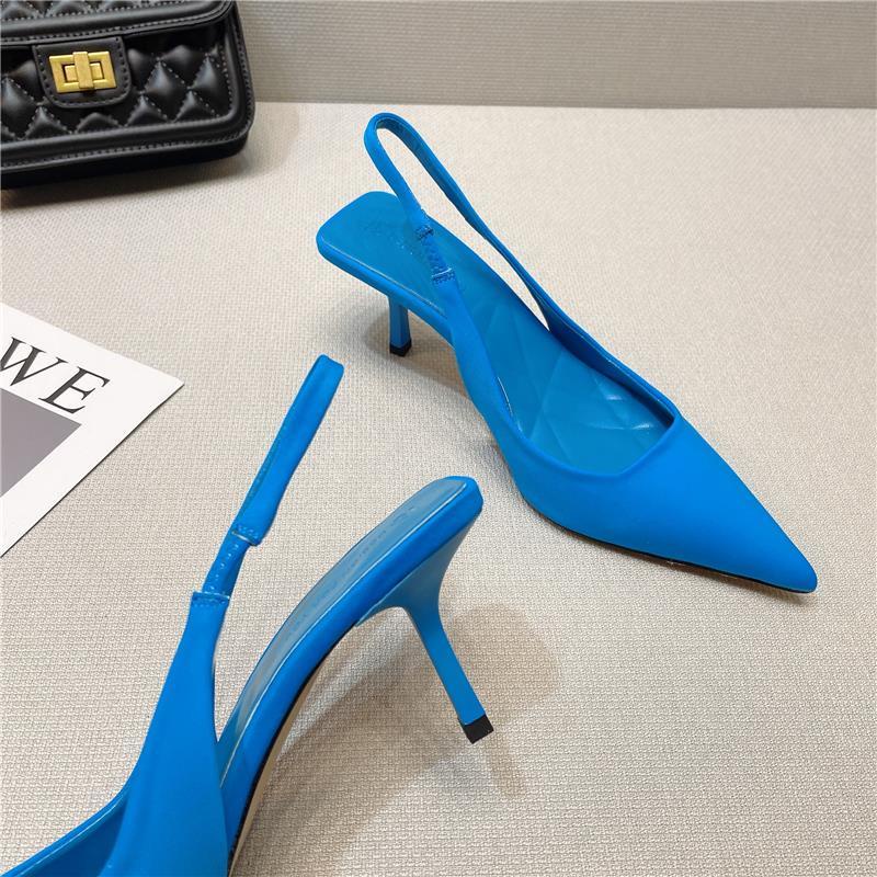 Hàng Có Sẵn Malaysia Giày Cao Gót Sandal Mũi Nhọn Dây Đeo Thanh Lịch Cho Nữ