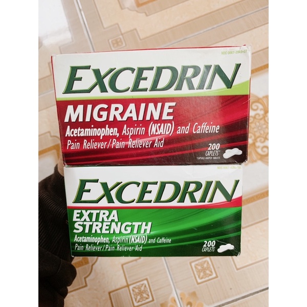 viên uống Excedrin 200 viên giảm đau nửa đầu hiệu quả