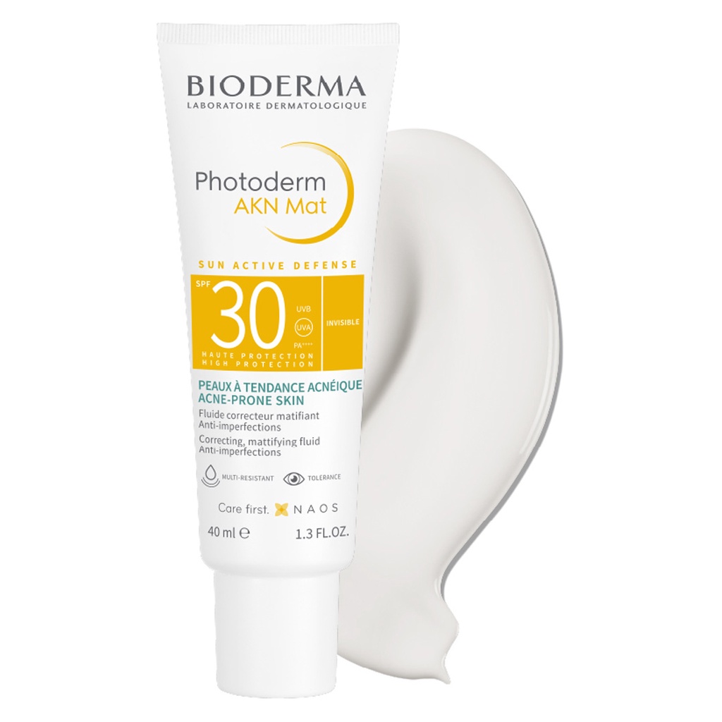 Bioderma Kem Chống Nắng Dành Cho Da Hỗn Hợp, Da Dầu Đến Da Mụn Bioderma Photoderm AKN Mat SPF30 40ml