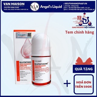 Lăn nách mờ thâm, dưỡng trắng da angel's liquid glutathione plus niacinamide arbutin fresh deodorant - 60ml