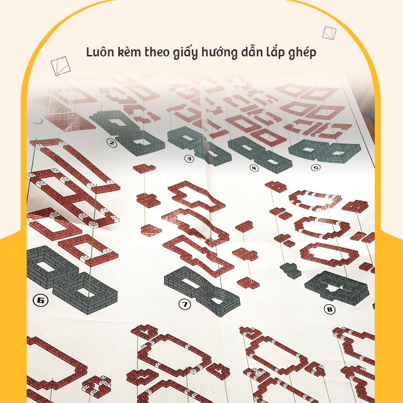 Đồ chơi Lego Gấu Bearbrick trắng, đồ chơi lắp ráp, mô hình lắp ráp Bearbrick 3D decor trang trí, quà tặng lego