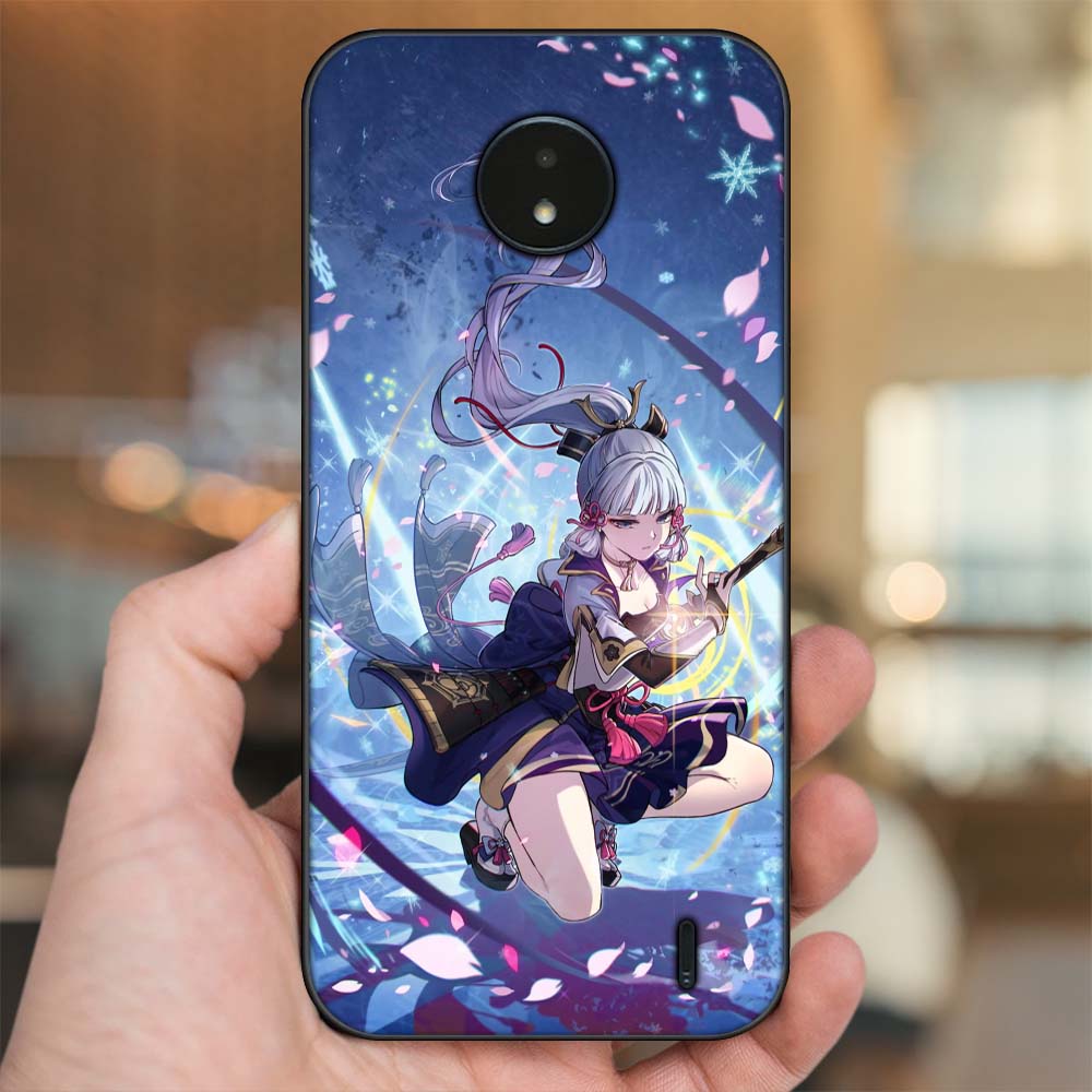 Ốp lưng Nokia C20 viền đen in hình Ayaka Genshin Impact