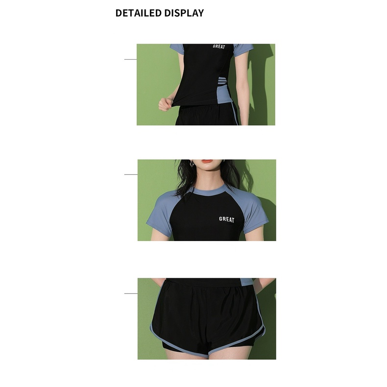 Bộ Đồ Bơi Hai Mảnh Kiểu Dáng Thể Thao Thời Trang Dành Cho Nữ